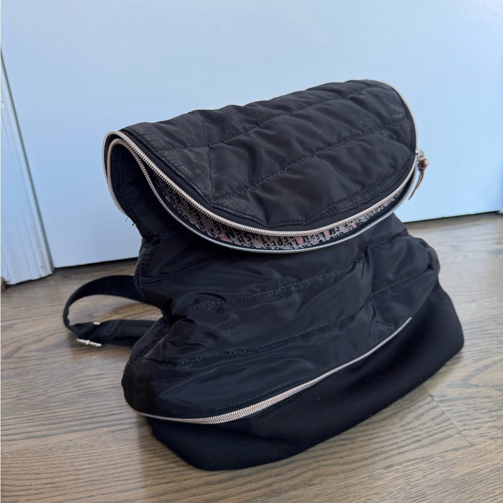 Stella & Dot Black Quilted Backpack